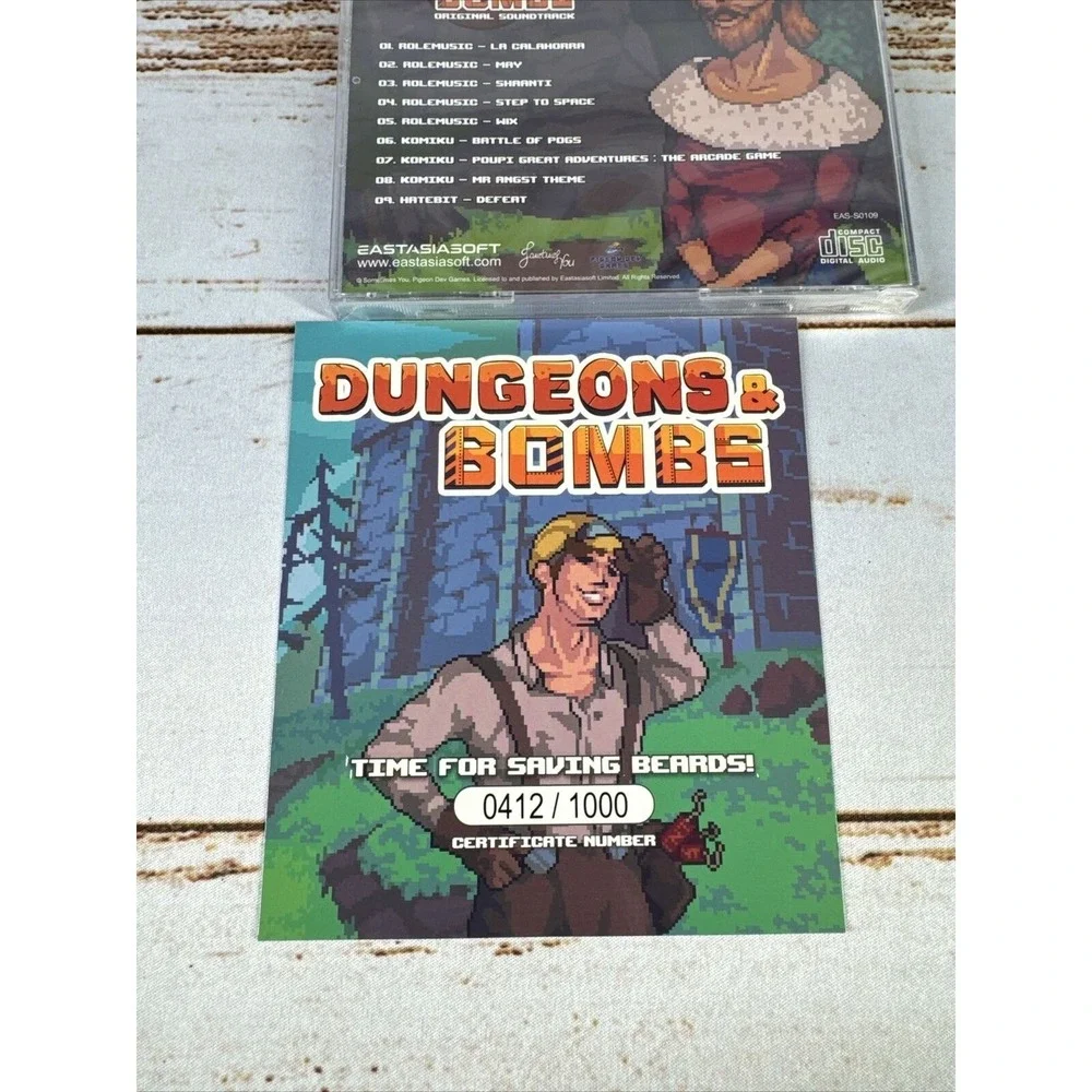 Dungeons & Bombs Collector's Box & Soundtrack CD PS Vita Limited Edition No Game